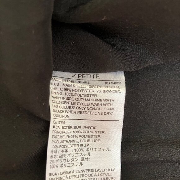 Banana Republic Factory Black Clip Dot Sheath Dress size 2P - Picture 6 of 9